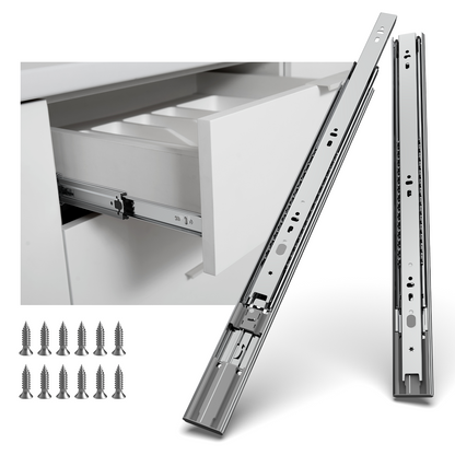 LONTAN Soft Close Drawer Slides 12/14/16/18/20/22/24 Inch Cabinet Drawer Slides 1/2/5/6/10 Pairs - Ball Bearing Drawer Slides Heavy Duty Full Extension Drawer Slides Dresser Kitchen, 100 LB Capacity